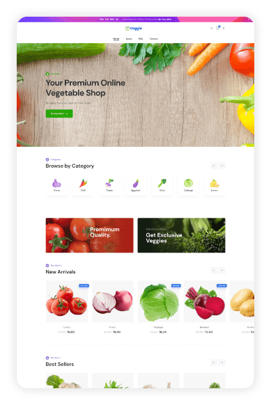 Veggie Online Shop Theme